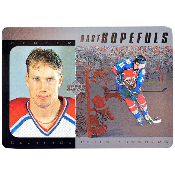 1996 Upper Deck Hart Hopefuls Silver #HH7 Peter Forsberg /1000 PSA 6 Avalanche - Picture 3 of 4